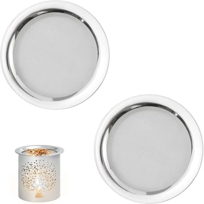 Rookzeef set van 2, Ø 10 cm zeef voor geurlampen, roestvrijstalen zeef voor wierook en oliebranders, ideaal voor aromatherapie en ontspanning