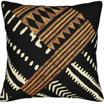 Housse de coussin en tissu de boue afrocentrique Housse de coussin imprimée Décorations Housse de coussin jeté africain Maison Dropshipping 40X40cm 30x30cm brown