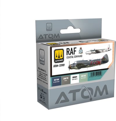 AMMO by Mig Jimenez Hobbyverf Acrylverf - MIG 20909 ATOM - RAF Kustcommando Kleuren - Acryl Set 4x20ml Verf set
