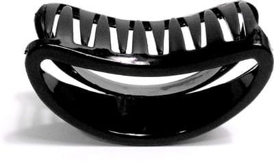 Haarklem open 7 cm zwart