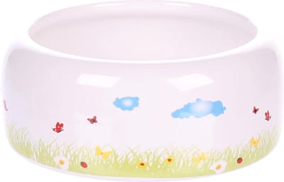 Flamingo Kiki - Eet- En Drinkpot Knaagdier - Eetpot Knaagdier Kiki Keramisch Rond Wit M 11,5x11,5x4,5cm 275ml - 1st - 116624 - 1st