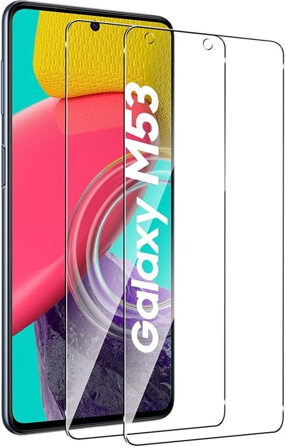 Screenprotector Geschikt voor Samsung Galaxy M53 screenprotector Beschermglas Screenprotector Geschikt voor Samsung Galaxy M53 screen protector glas - Screenprotector Geschikt voor Samsung Galaxy M53 - 2 stuks