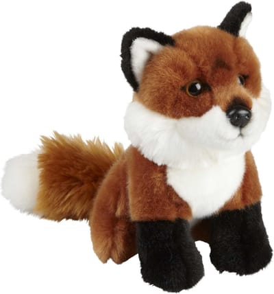Ravensden Pluche vos knuffel - bruin - 18 cm - wilde dieren knuffels