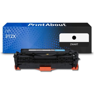 PrintAbout huismerk Toner 312X (CF380X) Zwart Hoge capaciteit Geschikt voor HP