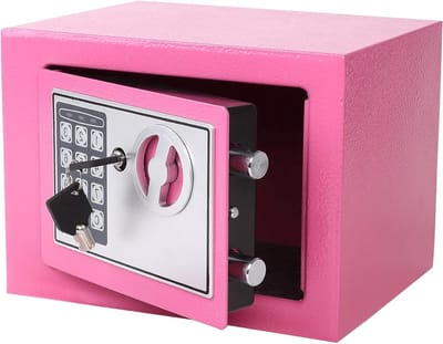 Digitale Kluis - Veiligheidsbox Geldkist - Waardevolle Spullen Opbergen - Elektronisch Combinatieslot - 5.28 ponden - Roze