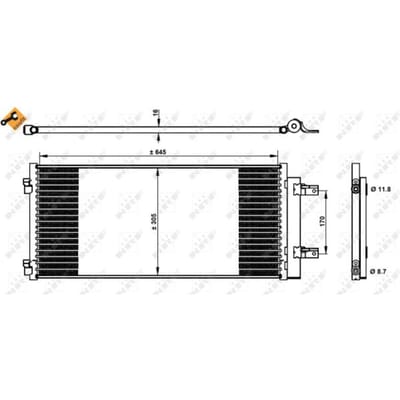 Condensor, airconditioning NRF 350338