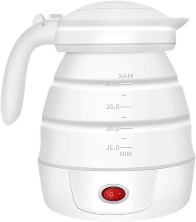 Opvouwbare waterkoker - Reis waterkoker - Warme dranken maken - Voedselveilig siliconen - 1.0 Liter - Wit