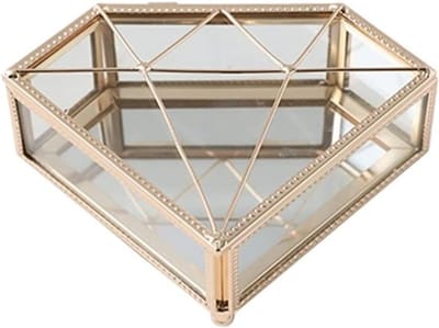 Sieradendoos - Opbergdoos Juwelen - Sieraden Organiseren - Elegant Metalen Design - 5.5x14.2x10cm - Goudkleurig
