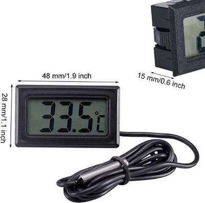 Actie4you® - Digitale Thermometer - Koelkast Thermometer - Vriezer Thermometer - Zwart