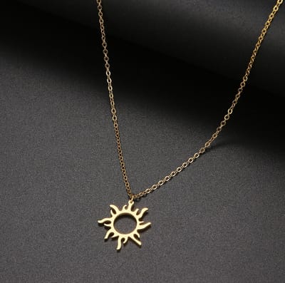 Cabantis Zon Totum Ketting - Ketting Dames - Ketting Heren - Cadeau Voor Vrouw - Cadeau Voor Man - Sieraden - Goudkleurig