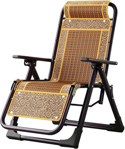 Tuinstoel Lounger - Verstelbare Stoel - Buiten Ontspannen - Extra Breed Ontwerp - 160kg Draagvermogen - Blauw