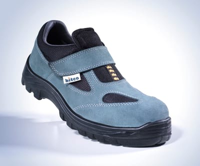 BITCO 1453 BTS13 Veiligheidsschoenen Werkschoenen S3 SRC - Suede Leer PU-zool met klittenbandsluiting Lichtgewicht, Maat 42