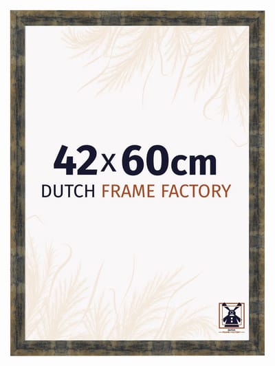 Fotolijst 42x60 cm - MDF - Blauw Goud Gemeleerd - Praag