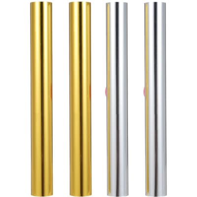 4 rollen goud- en zilverfoliepapier, folierol gebruikt met foliepen Hot Stamping Paper
