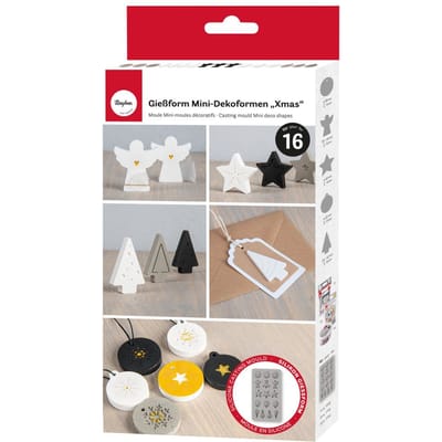 Siliconen gietform "Mini deco form X-Mas"