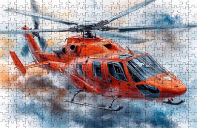 Houten Puzzel - Legpuzzel Volwassenen - Ontspanning en Decoratie - Siberische stammen - 90x60 cm - Vliegtuig