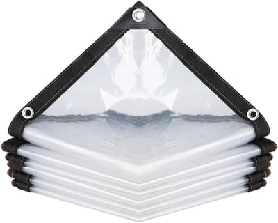 Transparant Zeil - Waterdicht Doek - Buiten Beschermen - Met Aluminium Oogjes - 2 x 3 Meter - Transparant