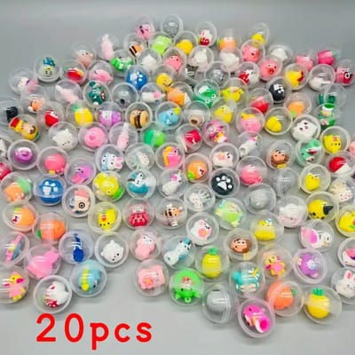 Œuf torsadé transparent 1/32 mm pour mini machine à griffes Jouets Animaux mignons Poupées en peluche Cadeau Arcade pour enfants white