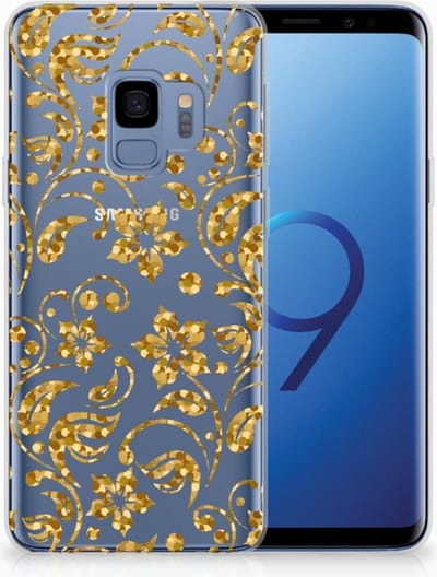 TPU Hoesje voor Samsung Galaxy S9 TPU Case Gouden Bloemen
