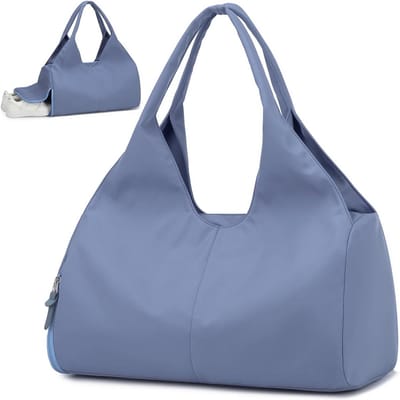 Sporttas Large met Schoenenvak en Nat Vak - Waterdicht voor Gym, Yoga, Sauna & Zwemmen in Klassiek Blauw