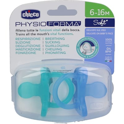 Chicco 00073087210000 fopspeen Ultra-zachte fopspeen Anatomisch Silicone Blauw