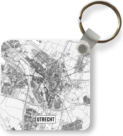Sleutelhanger - Uitdeelcadeautjes - Stadskaart Utrecht - Plastic