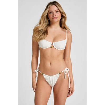 Hunkemöller Highleg Bikini Bottom Crinkle Wit