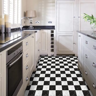 Dailygoods- Vloertegelsticker Waterdicht - Antislip - Zelfklevend - PVC - 30 x 30 cm - Geschikt voor Woonkamer/Keuken/Badkamer - Vloertegel