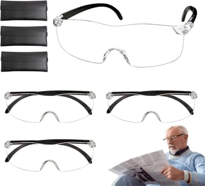 Loepbril voor Volwassenen - Vergrootglas Bril - Vergrootspiegel met Verlichting