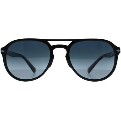 Persol Aviator Unisex Zwart Blauw Verloop Gepolariseerde Zonnebril