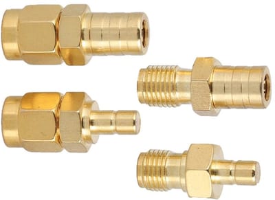 Allecto - RF Antenne Adapter Set - 4 stuks - SMB naar SMA Male Converters - DAB Autoradio's - Verbeterde Ontvangst - Geluidskwaliteit - Universeel