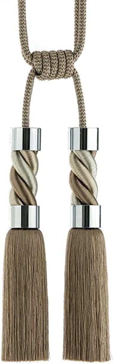 Modieuze gordijnen Tiebacks 2-delige gordijnbinders Handgemaakte gordijnbinders met kwastjes Touwgordijnaccessoires Praktisch (Color : Coffee Color)