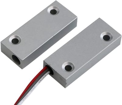 Allecto - Metalen Deur Alarm - Magnetische Contact Sensor - Veiligheidsoplossing voor Thuis - Zilver - Bedrade Detector - Geschikt voor Garage