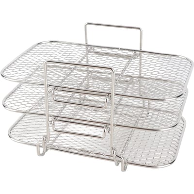 Grilles pour Friteuse à Air Double Multi-Couches Déshydratateur Grilles Acier Inoxydable 304 Support Grilles pour Friteuse à Air Double