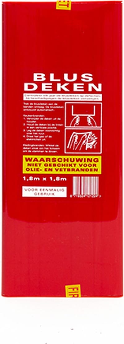 Blusdeken - 180 x 180 cm- In harde kunststof box - Voldoet aan EU-norm EN1869