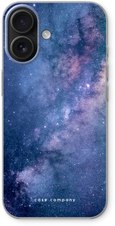 Case Company® - Hoesje geschikt voor iPhone 16 hoesje - Nebula - Soft Cover Telefoonhoesje - Bescherming aan alle Kanten en Schermrand