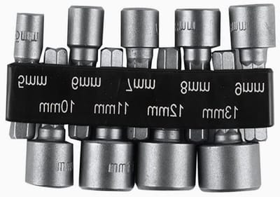 Complete Set van 9 Stuks Steeksleutels met Hexagonale Adapter en Booraccessoires voor Diverse Maten 5-13mm