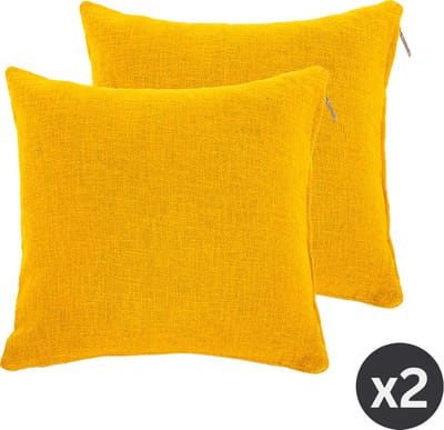 Tiseco - Kussen (gevuld) COTTON SLUB - SET/2 - 45x45 cm - Geel