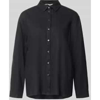 relaxed fit linnen blouse met overhemdkraag model 'GOA'