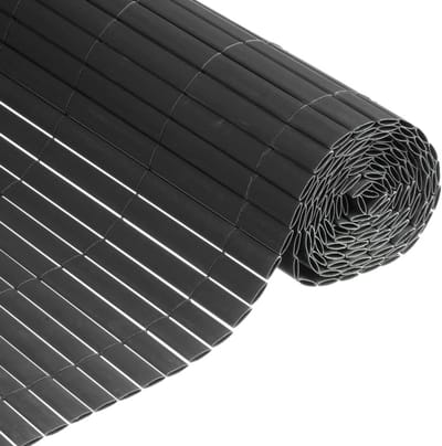 Hekpanelen PVC - Tuinscherm Barrière - Tuin Afschermen - Dubbelzijdig Profiel - 1.5x3m - Antraciet