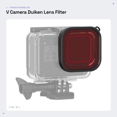 Dailygoods - V Camera Duiken Lens Filter - Waterdicht - Rood - Fotografie Accessoire - Geschikt voor Actie Camera's - Duikervaring Verbeteren