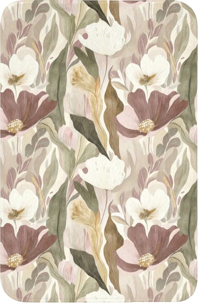 WC mat 40x60 cm - Antislip - Bloemen - Aquarel - Kleurrijk - Toiletmat - Vloermat - Douchemat - Toilet tapijt - Toiletmatten