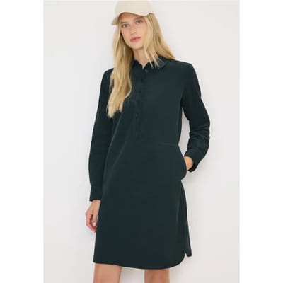 Corduroy jurk in effen kleur