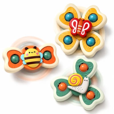 BOTC Badspeelgoed - Zwembad Speelgoed - Badspeelgoed voor Baby's - 1 set van 3 stuks - Sterke Zuignap - Bad- en Tafel Speelgoed