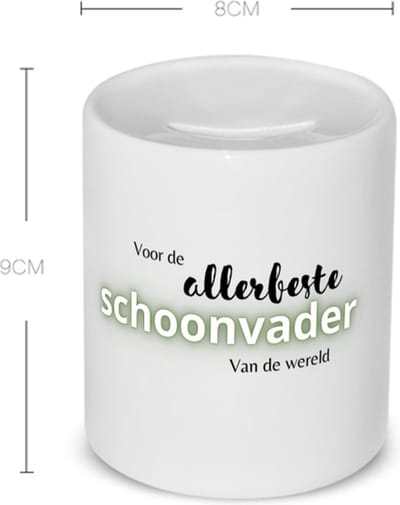 Akyol - voor de allerbeste schoonvader van de wereld Spaarpot - Papa - de beste schoonvader - vader cadeautjes - vaderdag - verjaardagscadeau - verjaardag - cadeau - geschenk - kado - gift - vader artikelen - 350 ML inhoud