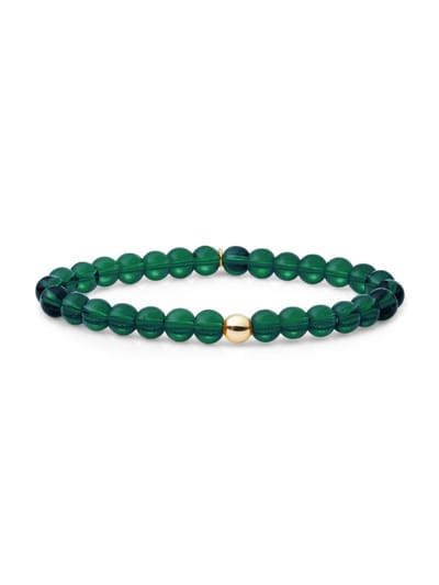Sparkling Jewels Saturn Armband Large Petrol Green Quartz