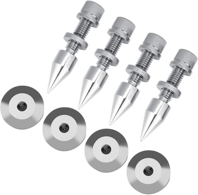 4 Delige Speaker Spikes en Isolatie Voetjes voor Hifi Luidsprekers - Trillingsdempend