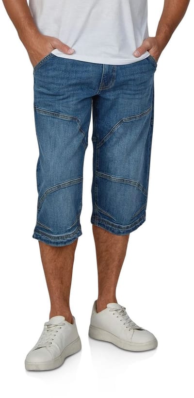 Mustang Heren Short Broeken Freemont regular/straight Fit Blauw Volwassenen Jeans shorts heren - Spijkerbroek 3/4 heren