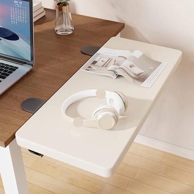 Bureau-uitbreidingsplaat - Toetsenbordlade Tafelhouder - Bureau Vergroten - 90° Opvouwbaar Ontwerp - 70 x 25 cm - Wit