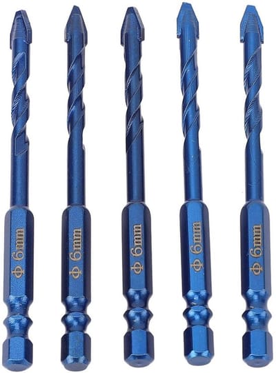 Excentrische Boor - 5-delige Set - Hoge Hardheid - 6 mm - Professionele Steenboorset - Geschikt voor Beton en Cementhout